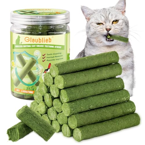 Palitos de Hierba Gatera Liofilizado, Golosina de Hierba Gatera para Gatos, Snack Liofilizado para Eliminar Las Bolas de Pelo y Limpiar los Dientes (100g)