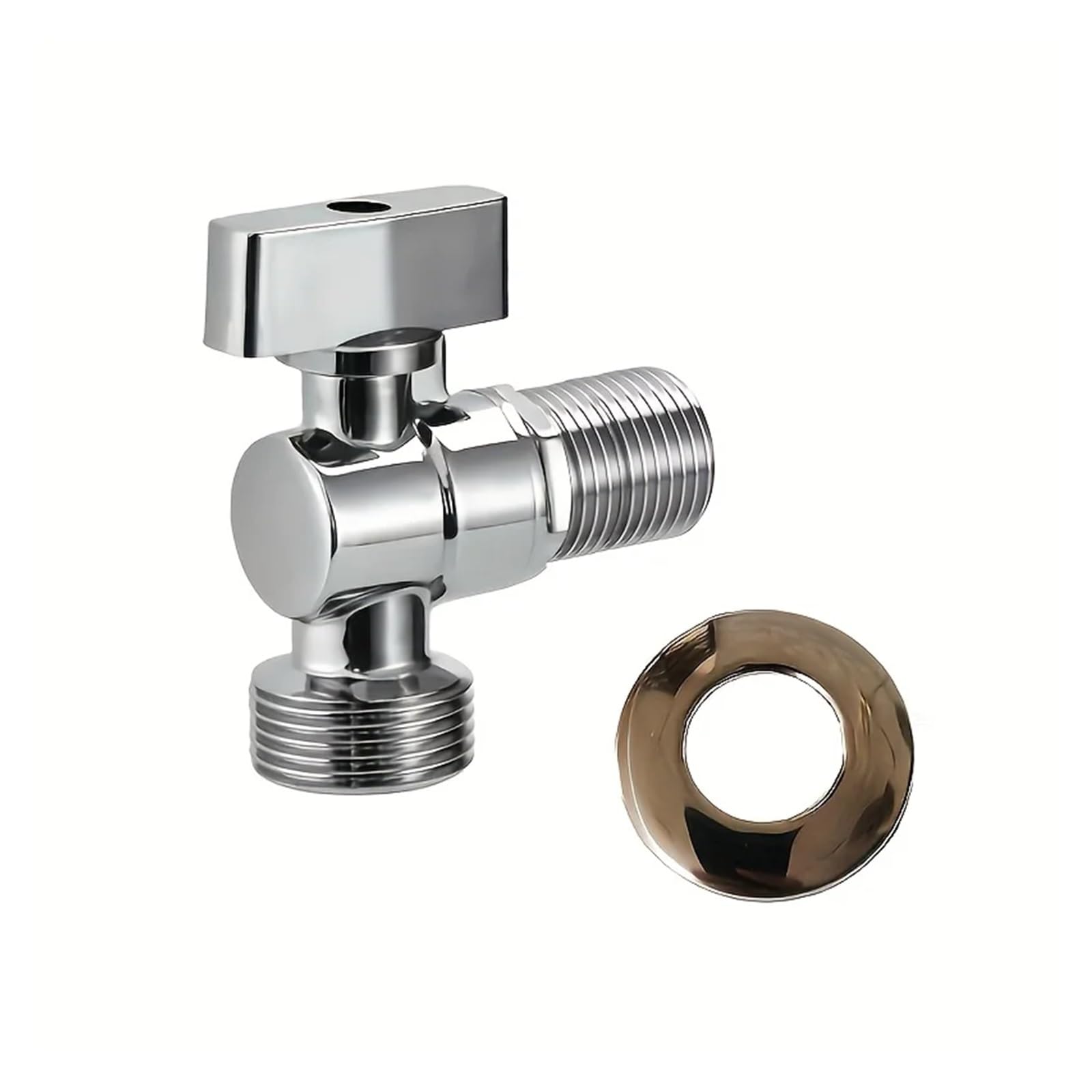 Lot de 2 valves d'angle de robinet d'entrée d'eau en alliage de zinc pour remplissage de toilettes, robinet de chauffage pour accessoires de salle de bain