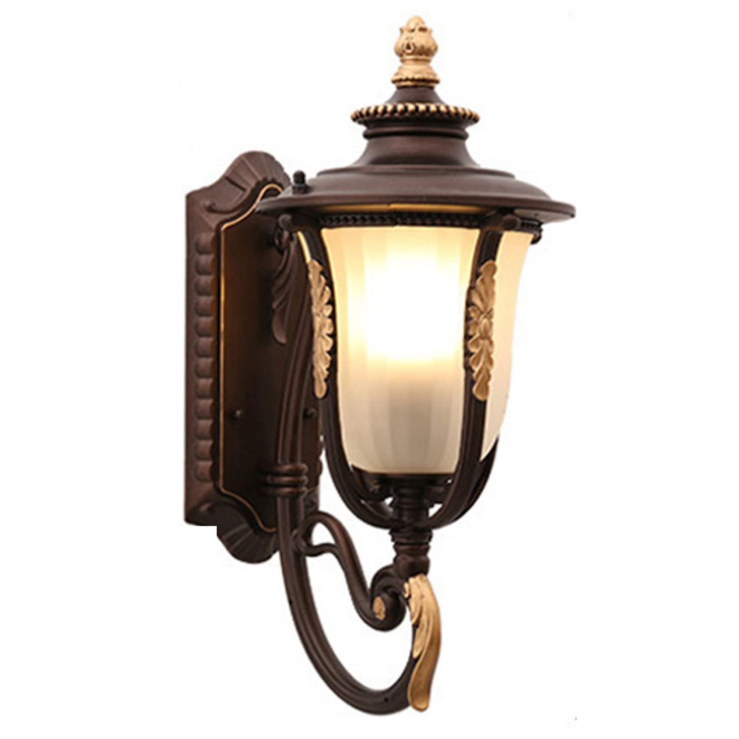 HUAYUSEDF Modern Outdoor Wall Lantern in Rubbed Bronze Finish with E26 Socket Stylish Exterior Sconce Lighting for Garage and Porch