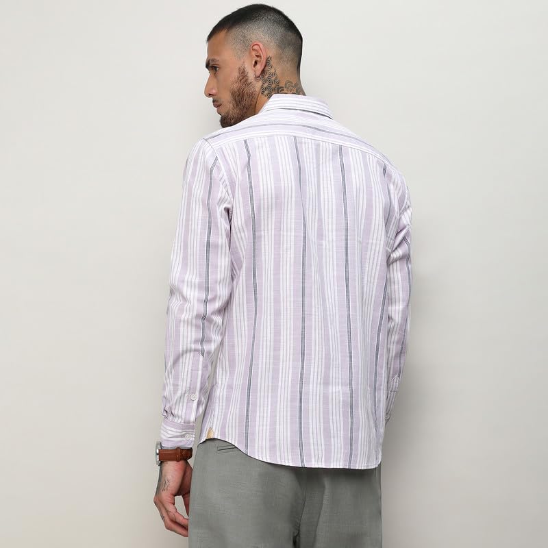 Image of CAHOOT Men's Shirt for Casual Wear |Regular Fit | Cotton Spread Collar Shirt Crafted with Regular Sleeve, Comfort Fit & High-Performance for Everyday Wear