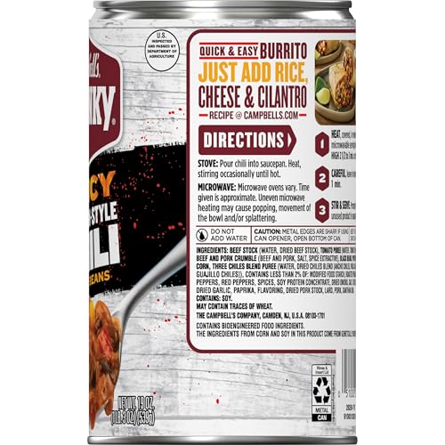 Image of Campbell's Chunky Spicy Mexican-Style Chili With Beans, 19 oz Can (Pack of 4)