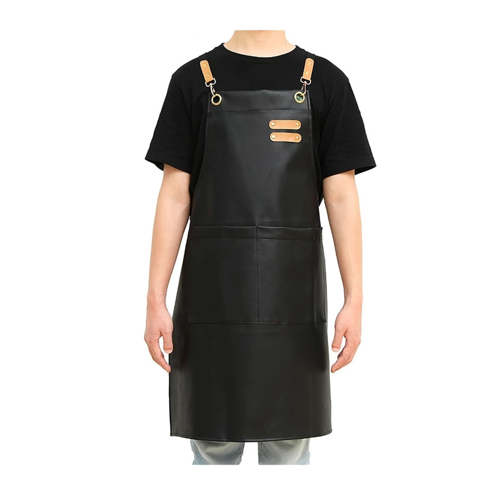 Grembiule spesso e impermeabile con spalline regolabili sul retro: comodo abbigliamento da lavoro for l'uso quotidiano