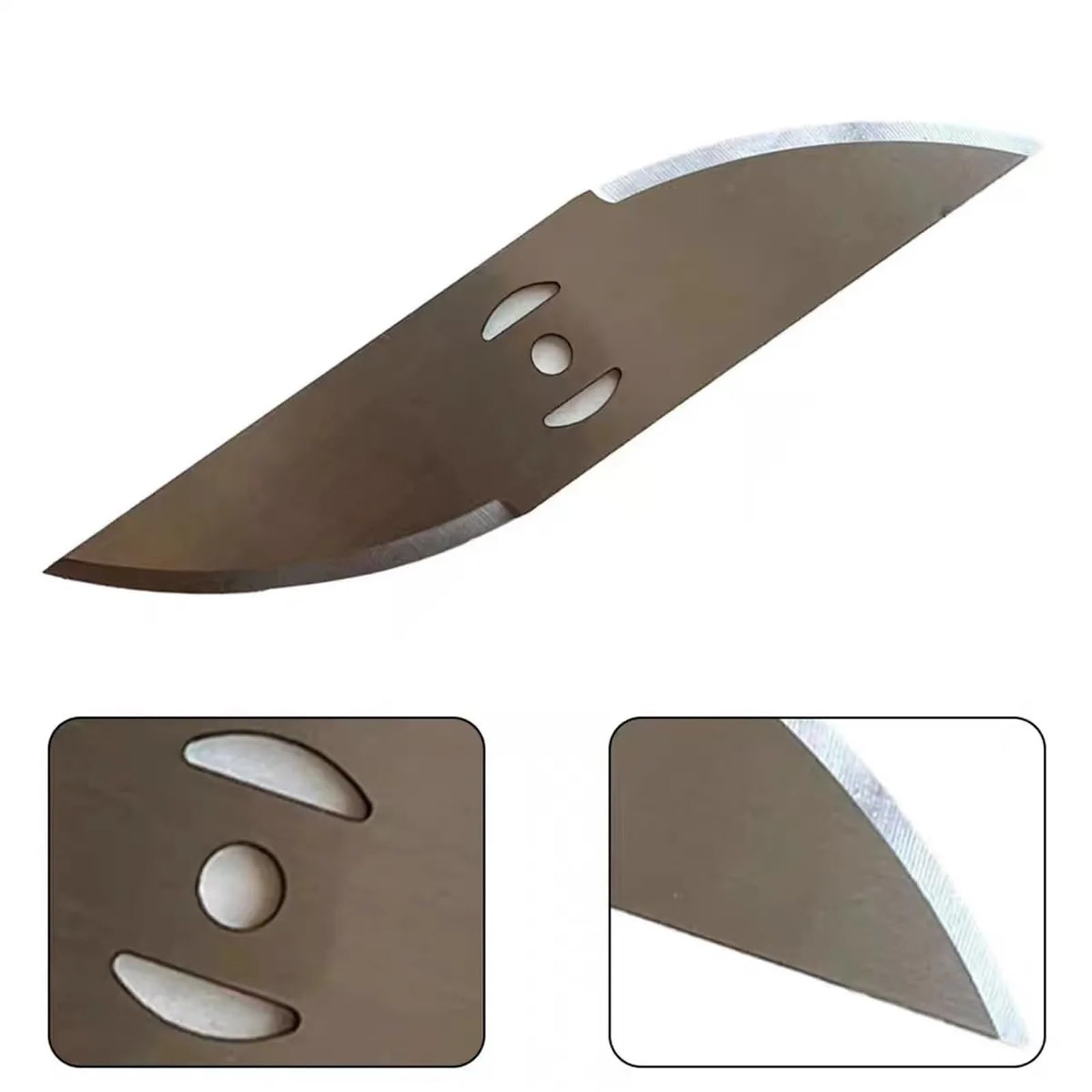 Base de Cuchilla for desbrozadora de césped de Acero Inoxidable, Cuchilla de Metal de 150 mm de Longitud, 1 Unidad(Set a)