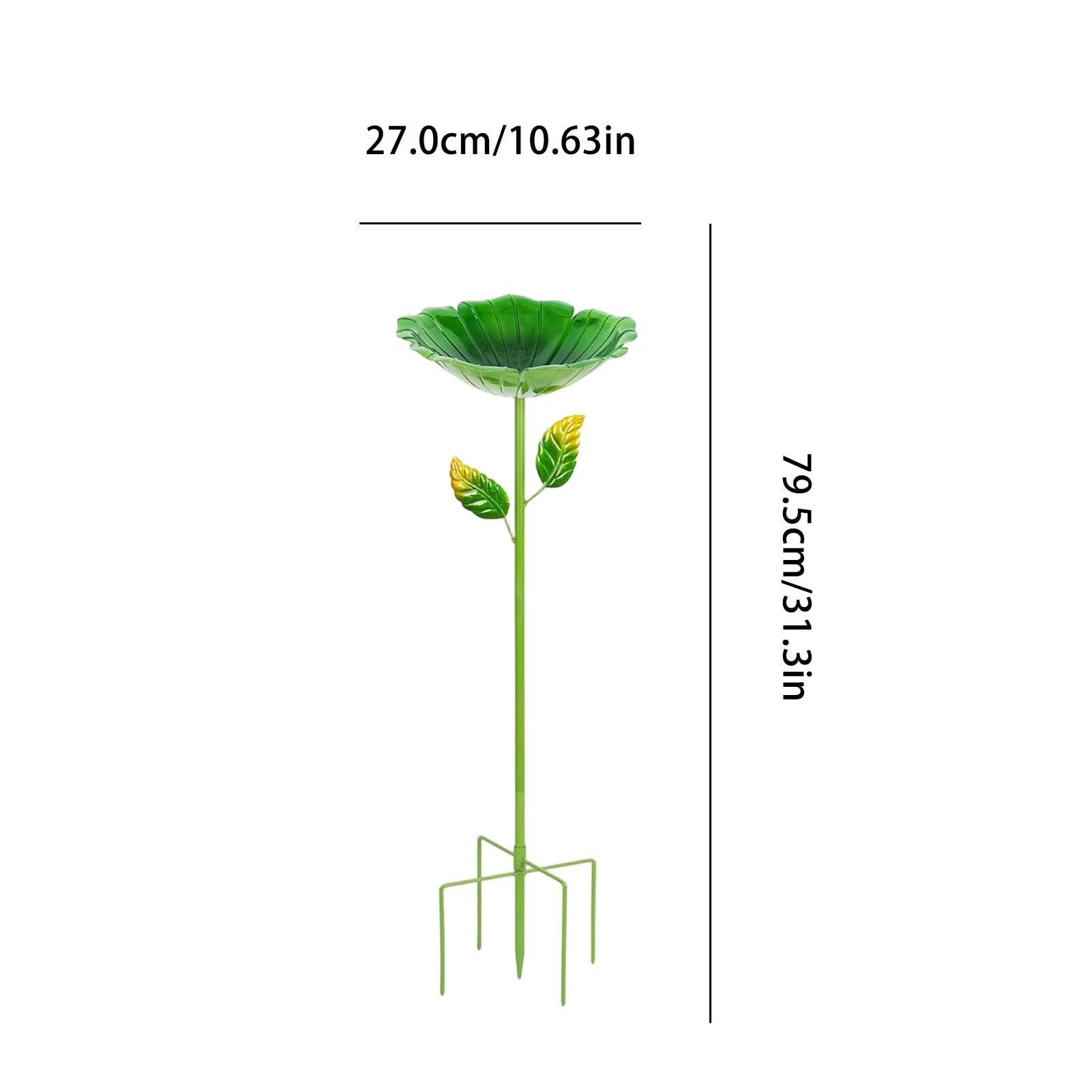 Baño Para Pájaros De Metal Estacas Metálicas Resistentes a la Intemperie e | Plato Decorativo Para Baño Y De Aves Para Patio Terraza Porche Jardín Balcón