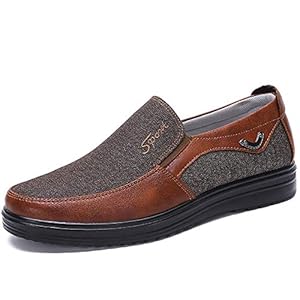 COSIDRAM Mens Slip on Loafers Walking Casual Driving Shoes Canvas Flat Lightweight Outdoor