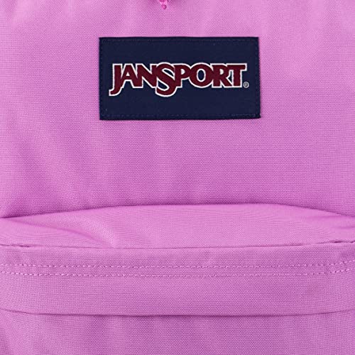 Image of JanSport SuperBreak Plus Backpack with Padded 15-inch Laptop Sleeve and Integrated Bottle Pocket - Spacious and Durable Daypack for Work and Travel - Purple Orchid