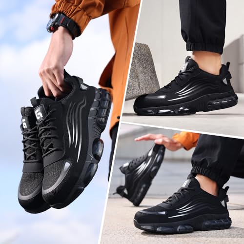 Image of Steel Toe Work Shoes for Men Lightweight Safety Shoes with Puncture Resistant Sole Comfortable Construction Industrial Work Shoe for Warehouse