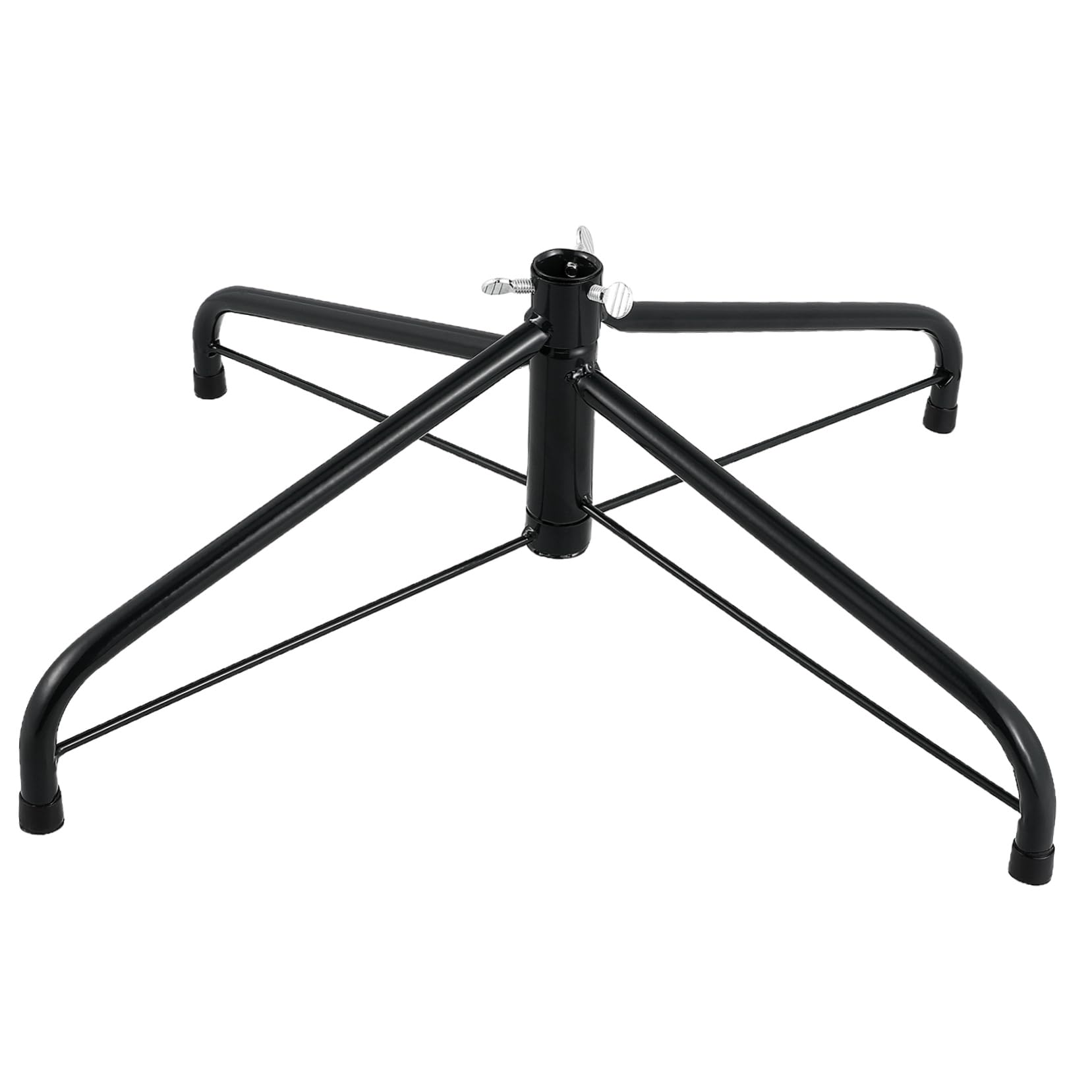 Garneck 45cm Christmas Tree Base Stand Metal Tree Stand Folding Design Sturdy Iron Holder