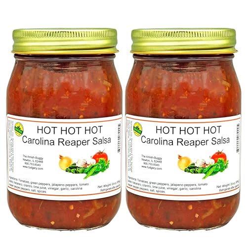 Arndts Fudgery Amish Made Salsa 2-16 oz. Jars (Carolina Reaper X-Hot)