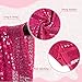 PartyDelight Sequin Backdrop Curtains 2 Panels Hot Pink 5FT X 10FT Sparkly for Wedding Party Room Decorations
