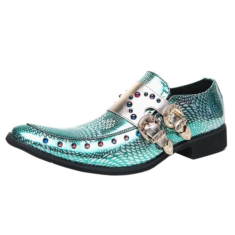 Men's Oxford Shoes Fashion Banquet Dress Shoes Men's Genuine Leather Hasp Formal Leather Shoes for Men Slip On Pointed Toe