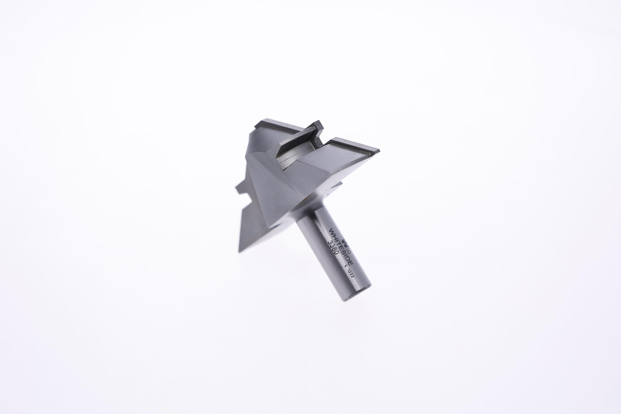 Whiteside Router Bits 3360 45-stopniowy ogranicznik blokujący o dużej średnicy 3-1/8 cala i 1/2 cala do 1-1/4 cala długości cięcia