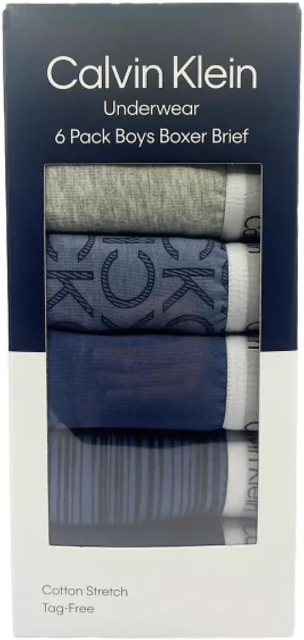 Calvin Klein Boys Boxer Briefs, 6 pack, Assorted Colors - Image 2