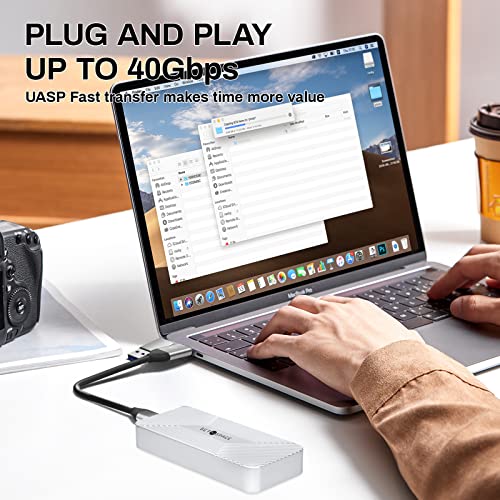 Caja externa NVMe M.2 40Gbps SETMSPACE aluminio USB-C miniatura 2