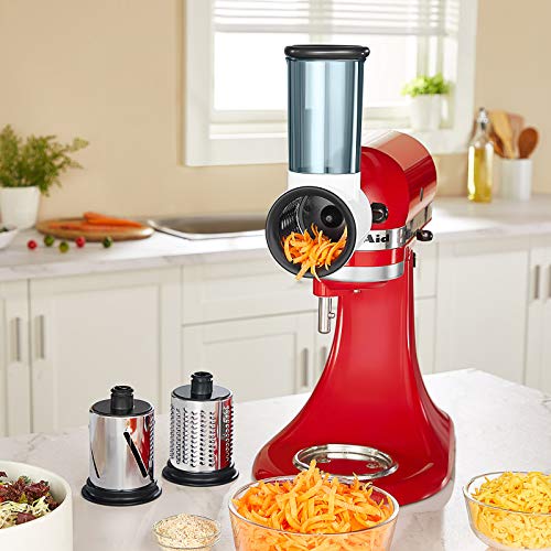 Image of Slicer Shredder Attachment for KitchenAid Stand Mixer, Cheese Grater Attachment for KitchenAid Stand Mixer, Food Processor with 3 Blades by HOZODO