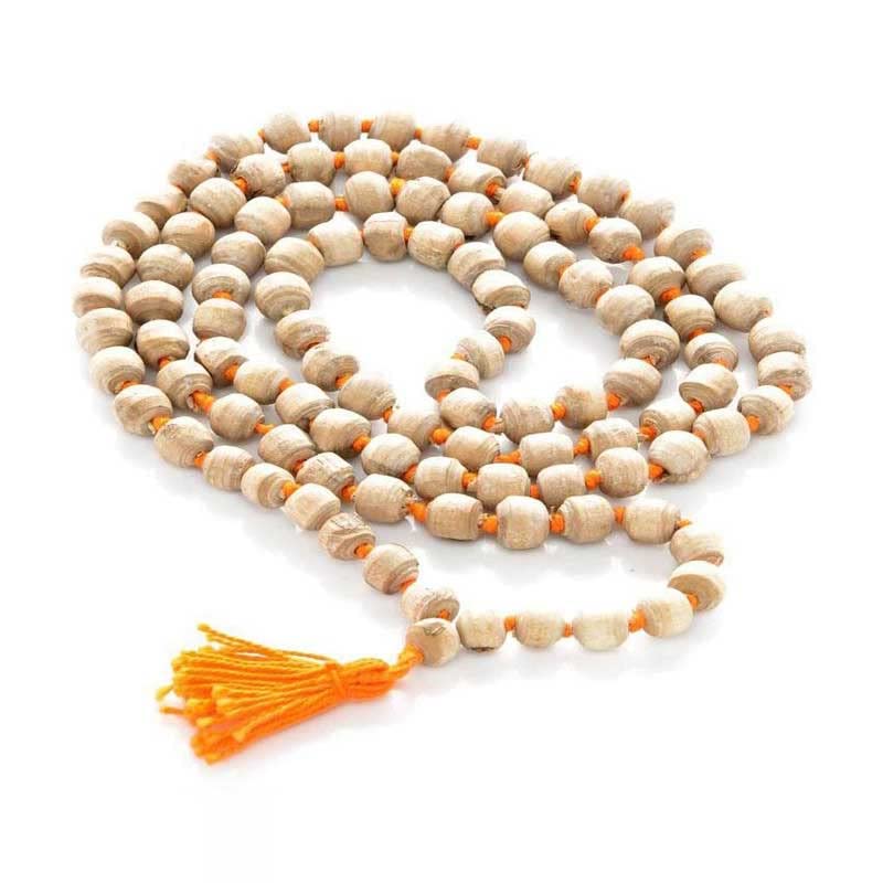 HICKORY 108 Tulsi Beads Japa Mala | Handmade Holy Basil Wood Rosary | Meditation, Chanting & Spiritual Prayer Beads Adults Unisex (Pack of 1)-image-6