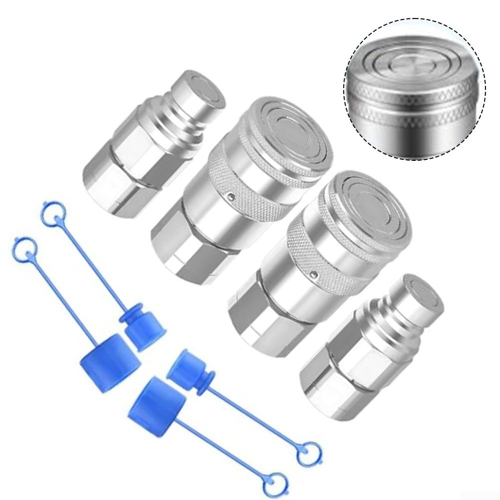 Accoppiatori idraulici a innesto rapido del fronte piatto NPT con, 5076 PSI 23 GPM, ISO16028 compatibili con il nuovo minipala (NPT1/2)