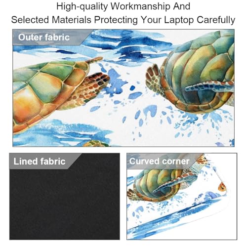 Housse ordinateur 13 pouces bandoulière sacoche 14 pouces tortue de mer - 3