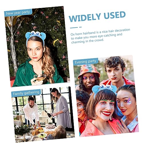 FOMIYES Argola De Cabelo De Chifre De Faixa De Cabelo De Orelha De Chifre Cabeça De Touro Fofo Faixa