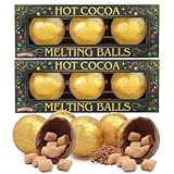 Hot Cocoa Melting Balls with Mini Marshmallows, Creamy Milk Chocolate Melts, Individually Wrapped, Christmas Stocking Stuffers, 3 Count (Pack of 2)