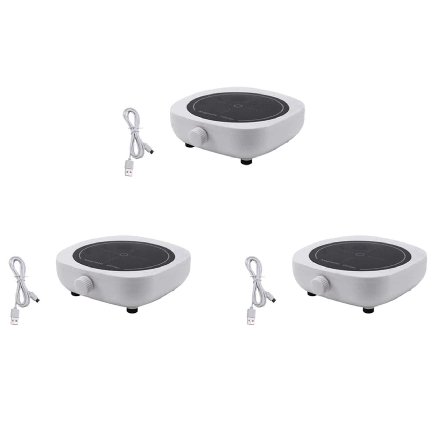 Hndhbfgrt 3X Magnetic Stirrer Mini Lab Stir Mixer Portable Stirrer Plate for Laboratory