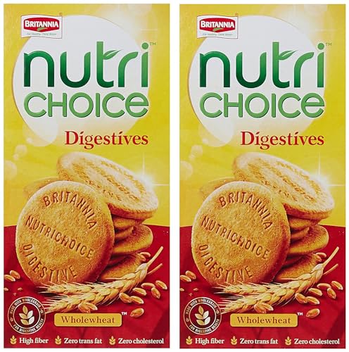 Truecart Britannia Nutri Choice Digestive High Fibre Biscuits, 250g x2Pc.