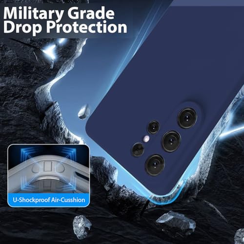 Image of LIRAMARK Liquid Silicone Soft Back Cover Case for Samsung Galaxy S26 Ultra 5G| Soft Micro-Fibre Lining Inside | Camera Protection Bump (Midnight Blue)