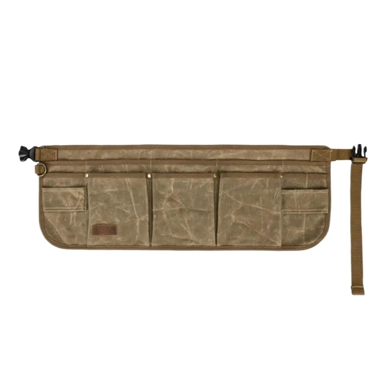 Bolsa de herramientas con múltiples bolsillos, resistente al desgaste, antiarañazos, cinturón bolsillo impermeable for electricista y carpintero Para Carpintero Constructor(Khaki)