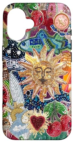 Vintage Mosaic Collage Sun Celestial Mosaic Tiles Trendy Case for