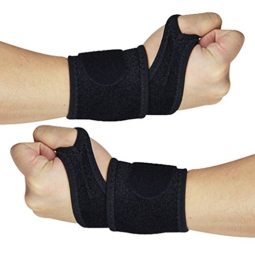Protège-poignet Tennis Soutien Pouce Bandage Sangle Maintien Poignet Ajustable Bande Compression Poignet Respirant Support Main Wristband Sport pour Basket Musculation Fitness Badminton Squash Gym