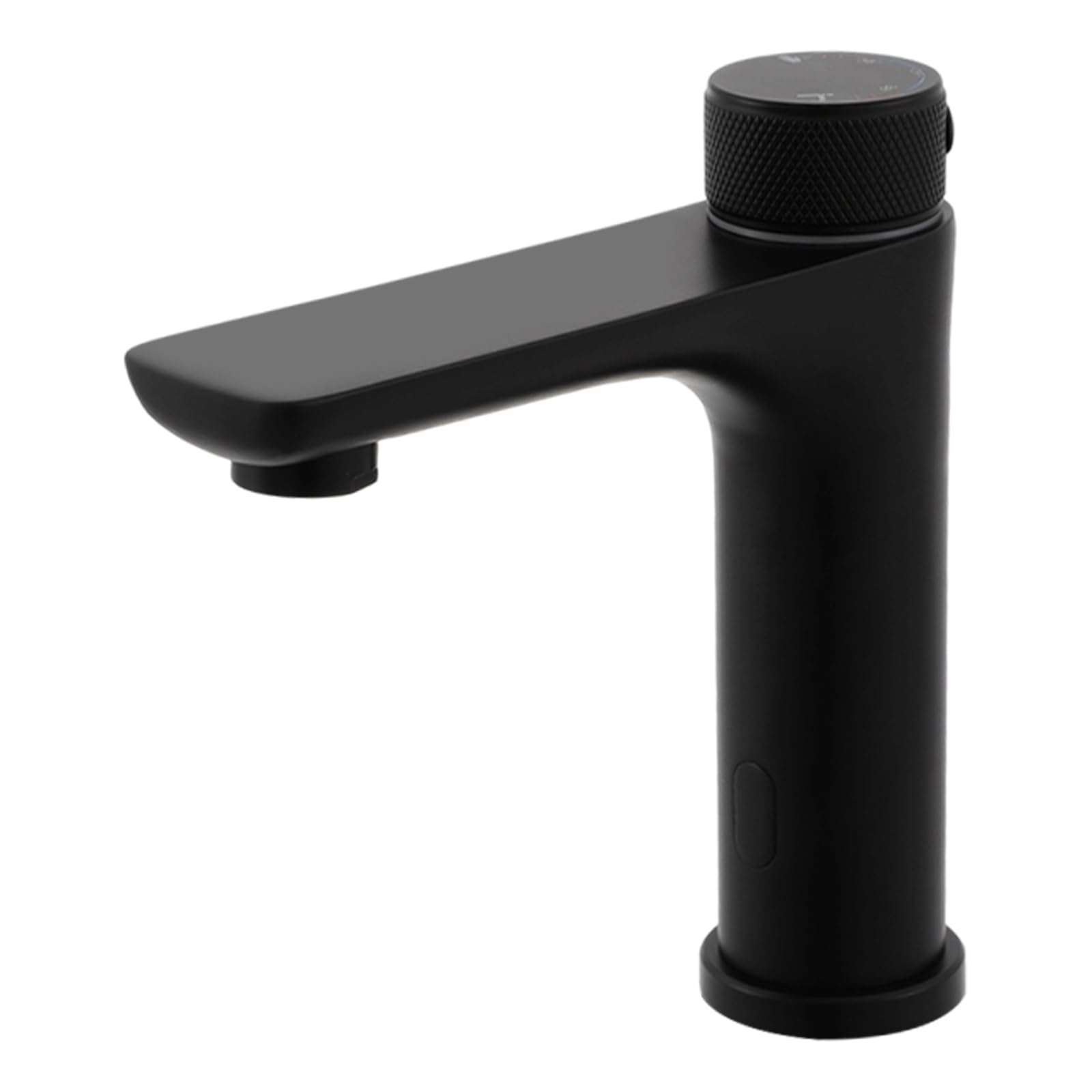 Rubinetto a infrarossi per bagno con sensore, rubinetto automatico da bagno senza contatto, per lavabo, bagno, cucina, lavandino a mano (nero)