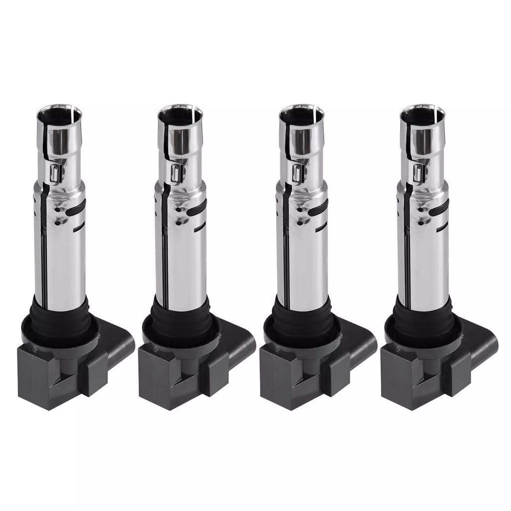 4 PCS Zündspule Kompatibel mit Audi A1 A2 A3 1.4T 1.6L, Seat Ibiza III IV Leon 1.2L-1.6L, Skoda Octavia Fabia I II 1.2L 1.4L, VW Golf IV V VI Passat Polo 1.4L1.6L Ersatz OE# 036905100A