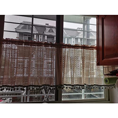 Cortinas de encaje LUNEZY semitransparentes con filtro de luz premium 5