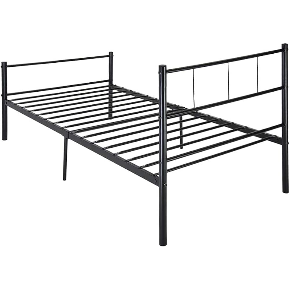 NEW Cheap Strong Single Bed Metal Frame Black Quality Express (Black
