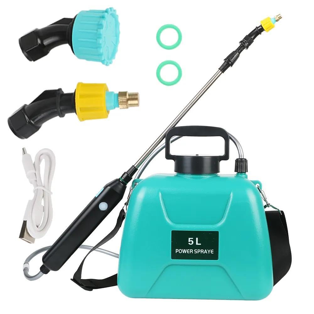 Garden Back Pressure Sprayer, 5/8 L Backwater Sprayer with Multifunctional Nozzle, Portable Hand Pump, Long Range Sprayer for Plant Water Sprayers (8 L B