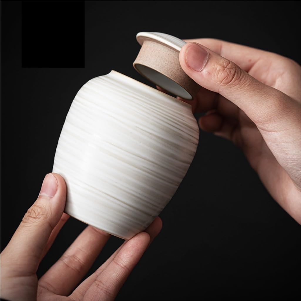 LYGSWDB Słoik na cukier ceramiczny luzem słoik do przechowywania herbaty gospodarstwa domowego słoik na herbatę przechowywanie słoik na herbatę chiński magazyn herbaty przenośny mały słoik do