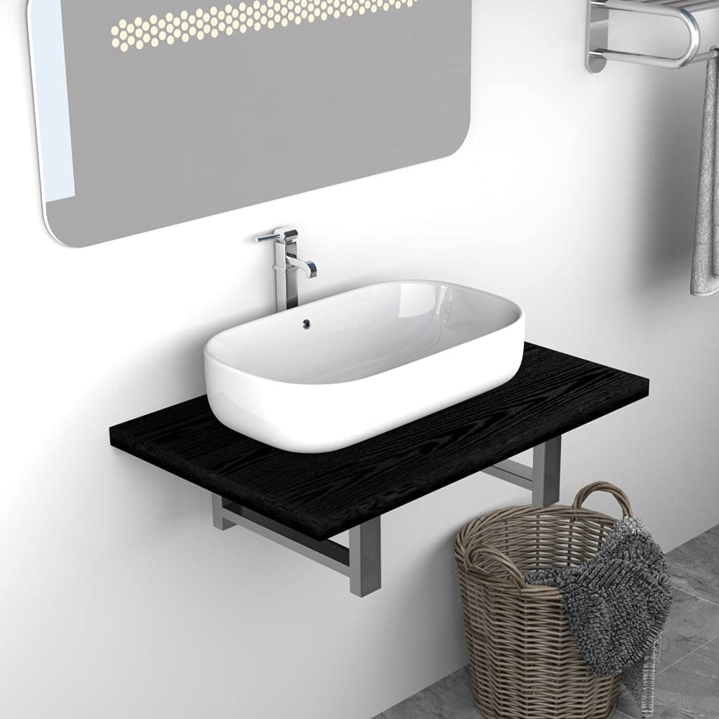 Étagère murale de salle de bain noire pour ranger vos soins