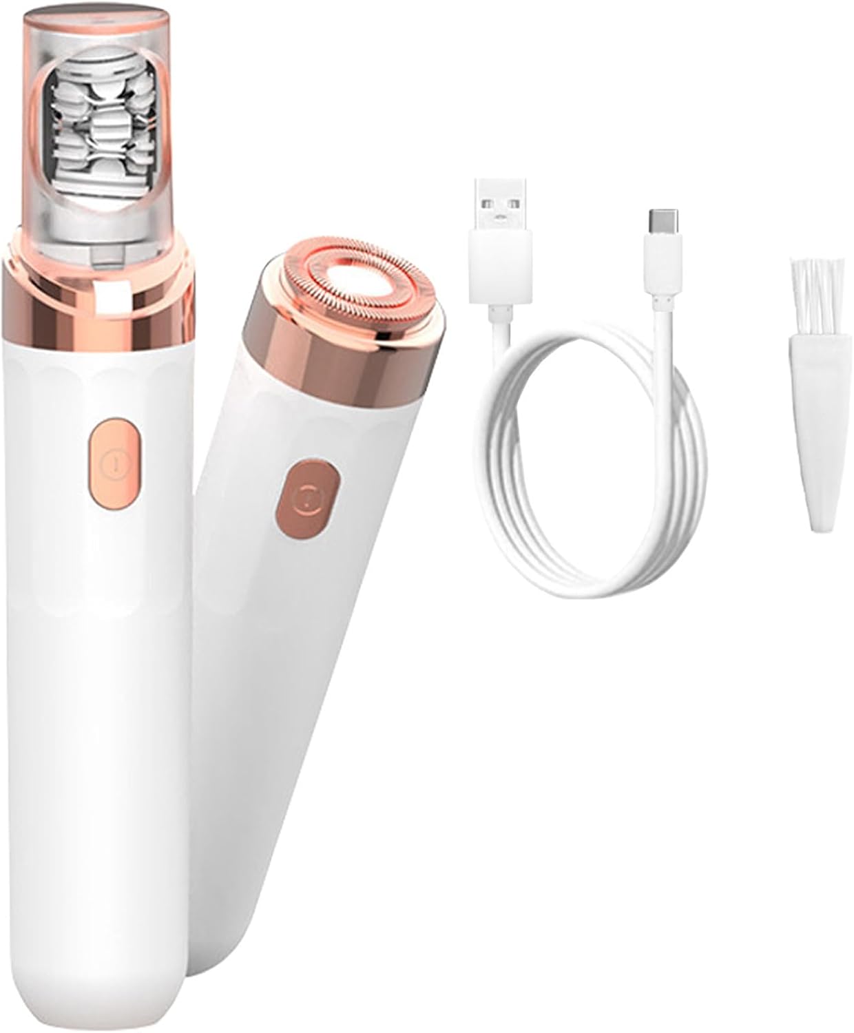Soft Skin Pro Facial Hair Remover, Women Facial Epilator for Soft Fine Hair, Washable Rechargeable Portable Women Face Hair Removal Device 2-in1 for Face & Body (White) Soft Skin Pro Facial Hair Remover, Women Facial Epilator for Soft Fine Hair, Washable Rechargeable Portable Women Face Hair Removal Device 2-in1 for Face & Body (White)