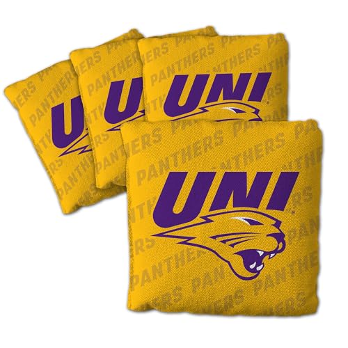 Sacs de cornhole jaunes YouTheFan Iowa Panthers pour jeu d'extérieur
