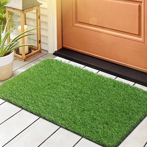 Find the Best Boots for Artificial Grass: Expert Guide 12 LINLA Artificial Grass Door Mat, 32x20 inches Outdoor Rug Synthetic Fake Dog Grass Mat Turf Waterproof Durable Doormat for Indoor Entryway, Outside Patio, Lawn, Garden