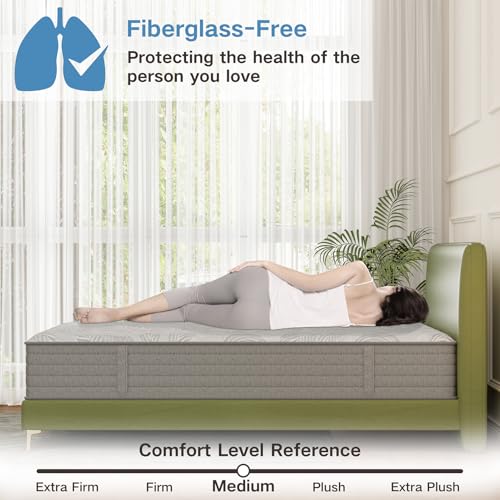 Image of Twin Mattress 12 Inch, Hybrid Twin Size Mattresses in a box with Gel Memory Foam and Individually Pocket Innerspring, Medium Firm, Upgraded Support& Pressure Relief, Motion lsolation, CertiPUR-US