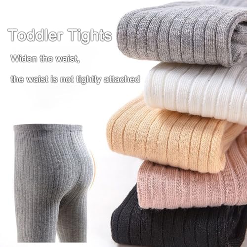 2PCS Toddler Tights Cable Knit With Bow Decoration,Girls Leggings Cotton Seamless Thick Pantyhose for Newborn Infant2