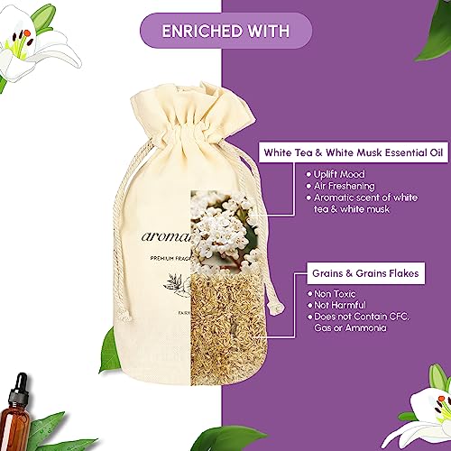 Image of Aromahpure Premium Car Perfume Fragrance Flakes - Fairy Land, Luxury Car Air Freshener made Organically with Essential Oil, Grains, and Flakes - 50 Gms, fragrant for 30 days, IFRA certified