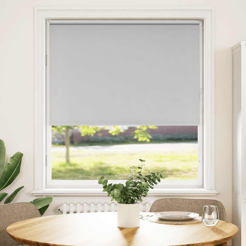 Tenda avvolgibile opaca, grigio chiaro, 110 x 150 cm | 100% poliestere, facile da pulire, montaggio con viti o senza foratura, regolazione in altezza con catena