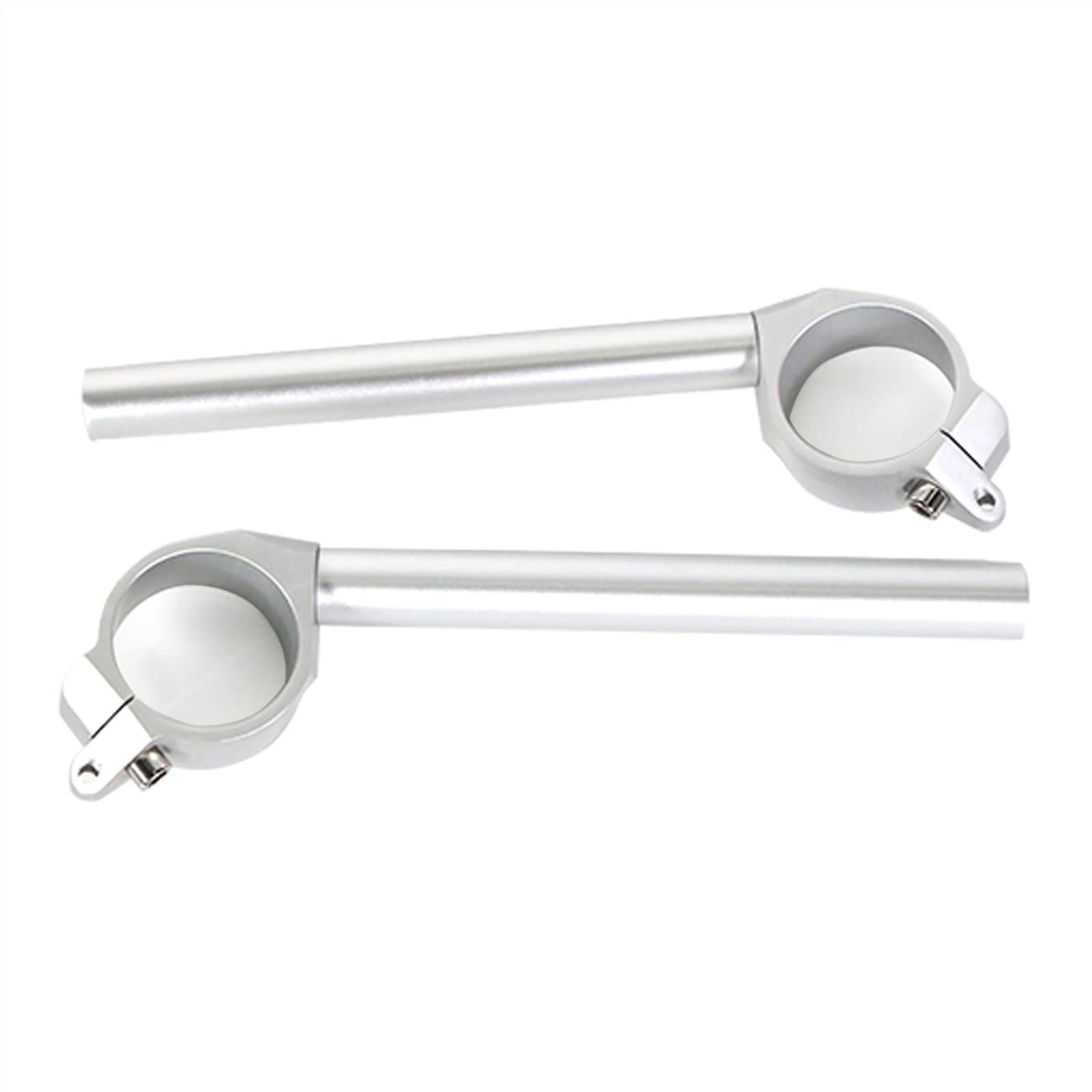 Guidon clip ons moto demi guidon bracelets argent poignées YZF R6 2007 2012