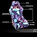 NRG Innovations FRP-303-PINA Prisma Fixed Back Bucket Racing Seat with Bottom Mount Bracket,Invert Tropical Print/Purple Sparkled Paint Back