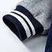 Meufam Toddler Kids Fashion Color Block Baseball Jacket Varsity Letterman Coat Fall Winter Fleece Bomber Vintage Outerwear (Navy,18 Months)