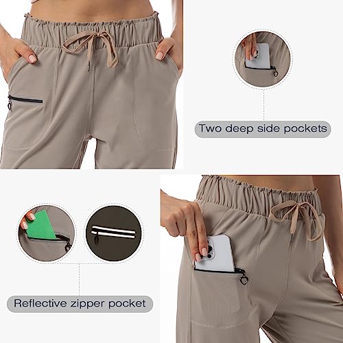 Image of Haowind Joggers for Women with Pockets Elastic Waist Workout Sport Gym Pants Comfy Lounge Yoga Running Pants