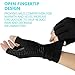 LTXB Copper Fingerless Compression Gloves - Copper Arthritis Gloves & Carpal Tunnel Pain Relief Compression Support for Joint Pain (M)