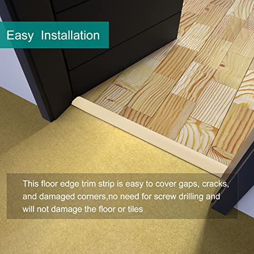 Yuzzy Floor Transition Strip Self Adhesive Floor Cover Strips Flexible Threshold Strips 78.7In L X 2In W Self Adhesive Flooring Transitions Strip Vinyl Floor Flat Divider Strip Maple Wood Grain(6.6Ft) #TOP2